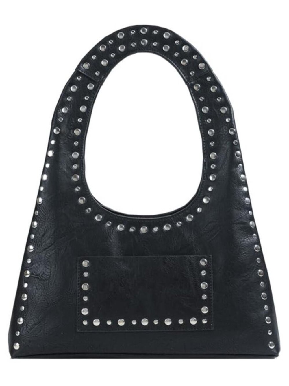 Studded Hobo Bag Vegan Leather Y2K Punk Vintage Shoulder Tote